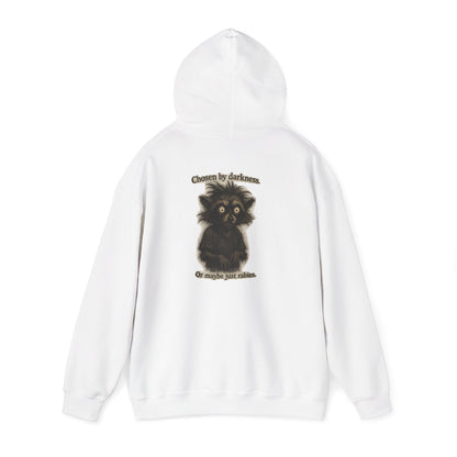 Hoodie — Cute Fluffy Black Raccoon Back Print "Or Maybe I'm Just Adorable"