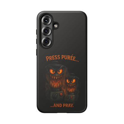 Phone Case - 'Press Purée...and Pray' Halloween Horror Protective Cover
