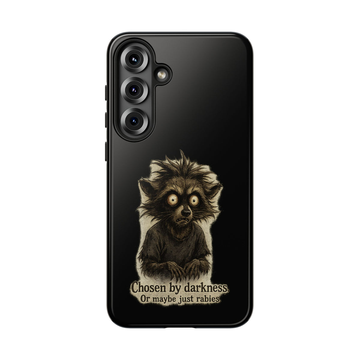 Phone Case — "Chosen by Darkness (Or Maybe Just Rabies)" Cute Creepy Lemur Design