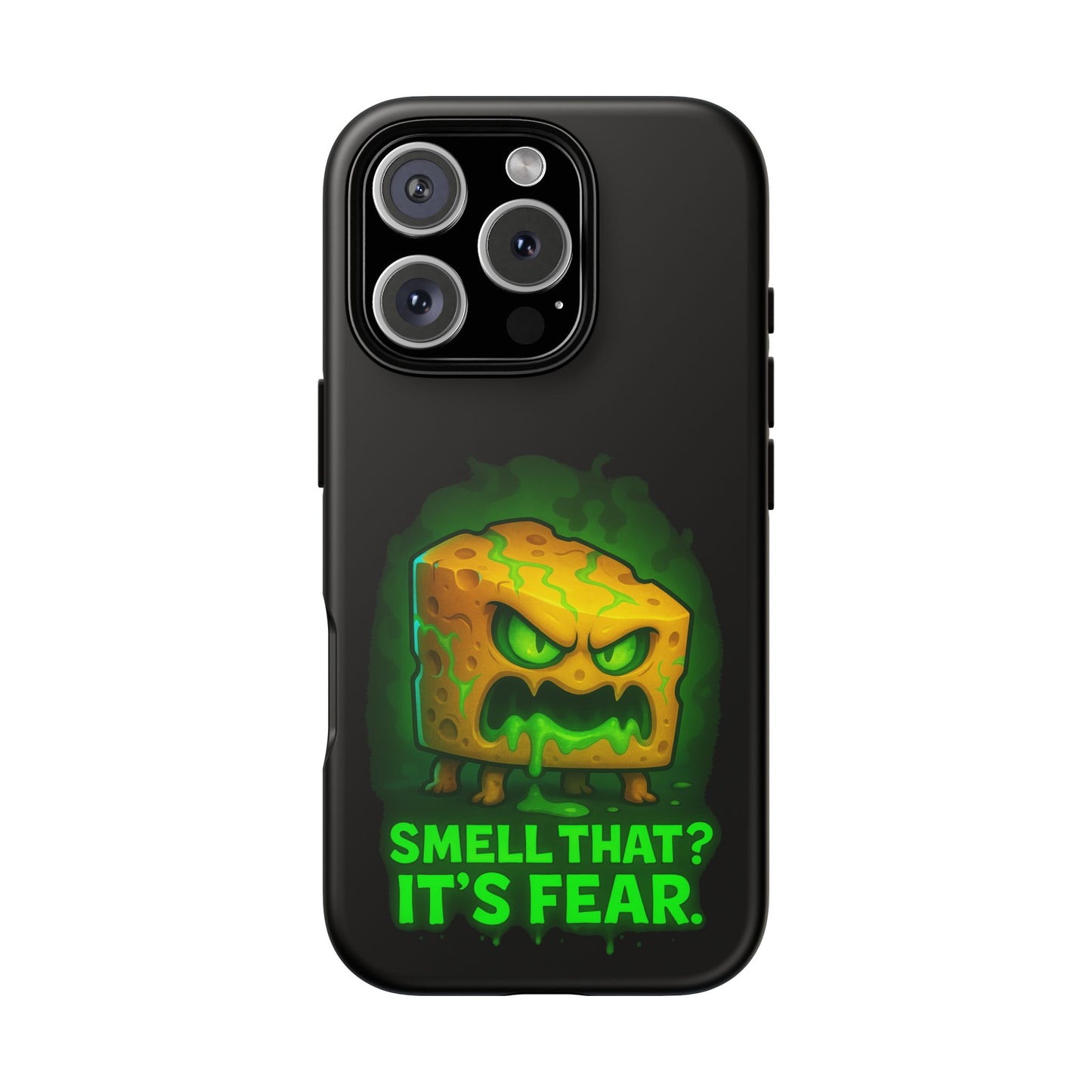 Phone Case — 'Smell That? It's Fear.' Spooky Cheese Monster Protective Case