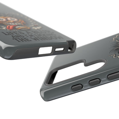Phone Case — 'Life's a Blur and I'm Licking the Window' Funky Monster Graphic