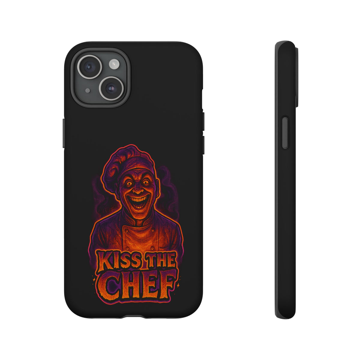 Phone Case — "Kiss the Chef" Neon Horror Chef Design