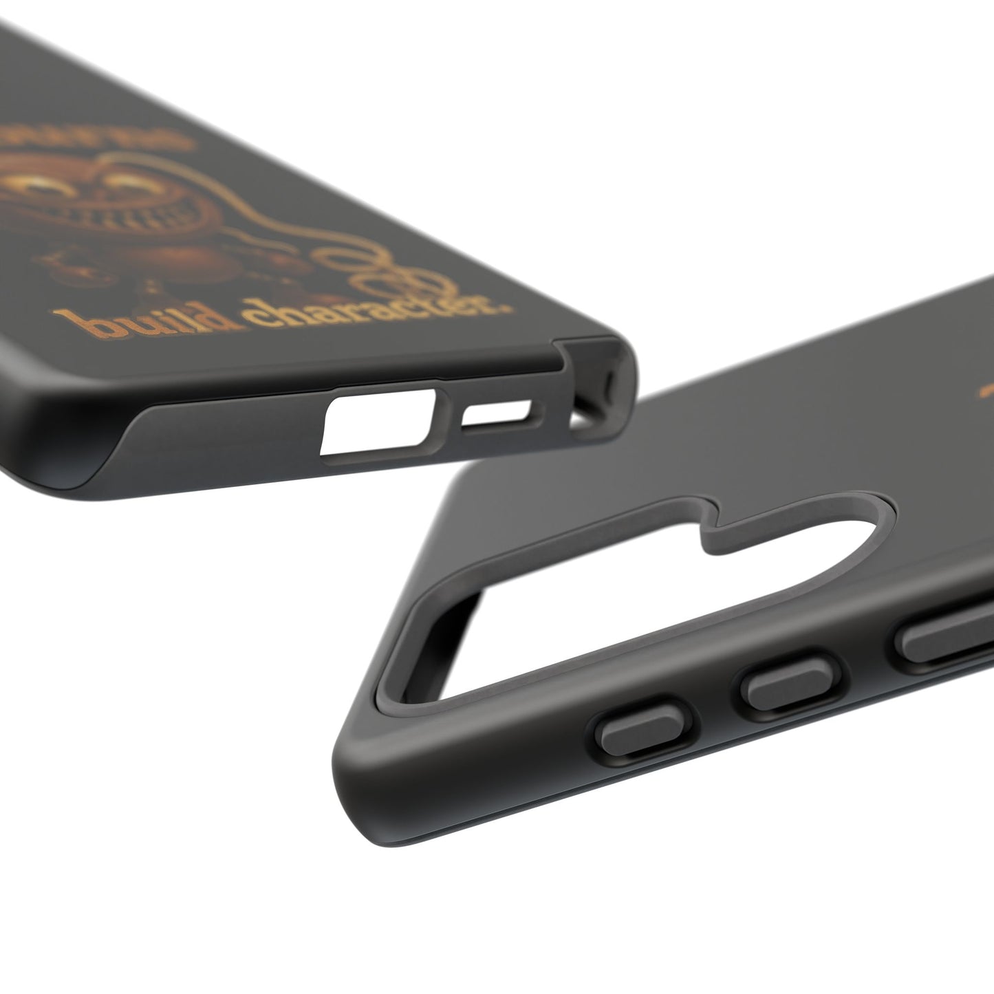 Phone Case — "Rope Burns Build Character" Grinning Cartoon Design