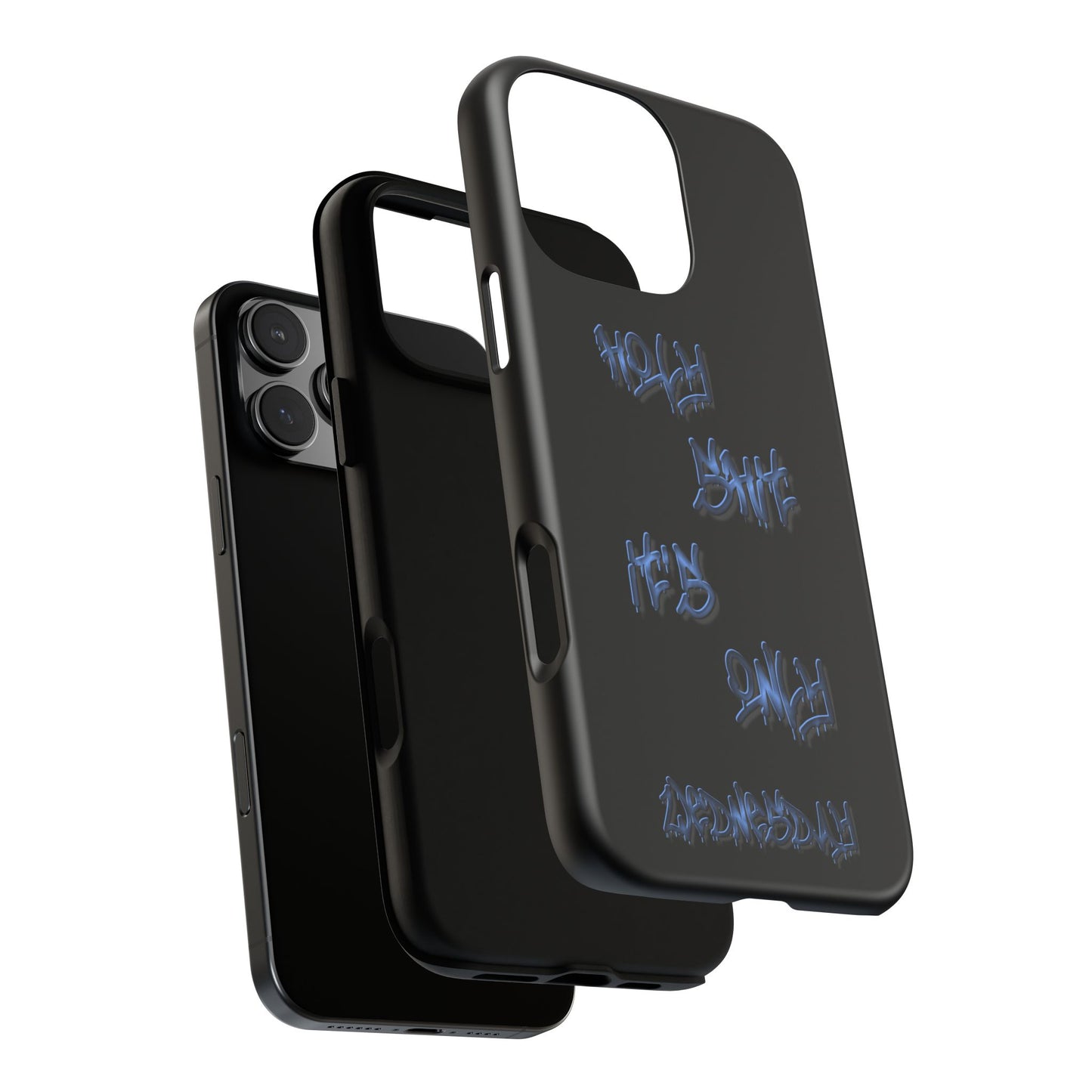 Phone Case — Blue Neon Graffiti "Tough Cases" Protective Cover