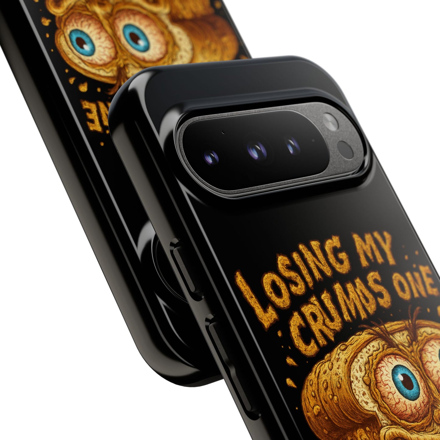 Phone Case — "Losing My Crumbs One Thought at a Time" Funny Retro Bread Illustration