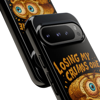 Phone Case — "Losing My Crumbs One Thought at a Time" Funny Retro Bread Illustration