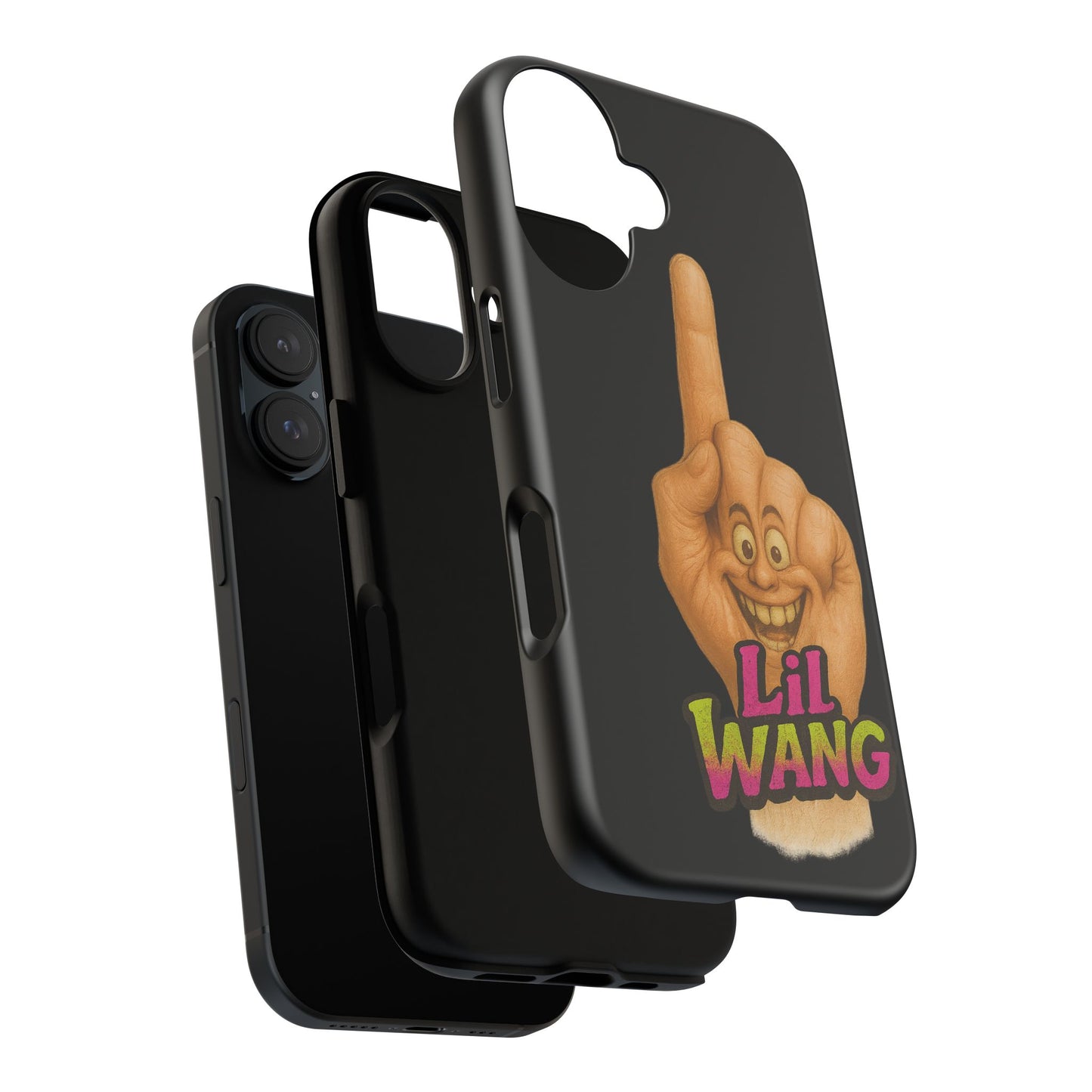 Phone Case — 'Lil Wang' Humorous Middle Finger Character Protective Cover
