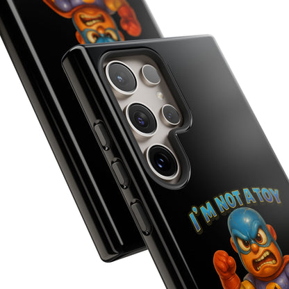Phone Case — "I'm Not a Toy, I'm a Weaponized Tantrum" Cartoon Superhero Design