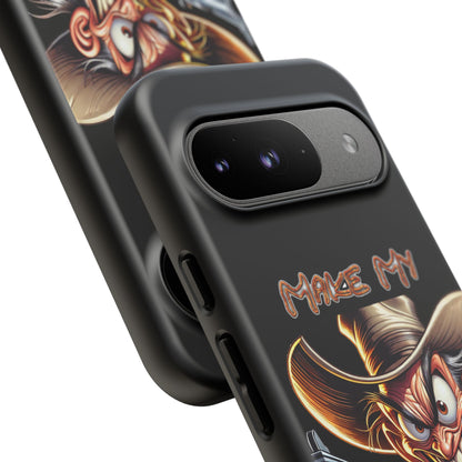 Phone Case - 'Make My Day' Cowboy Revolver Graphic Protective Case