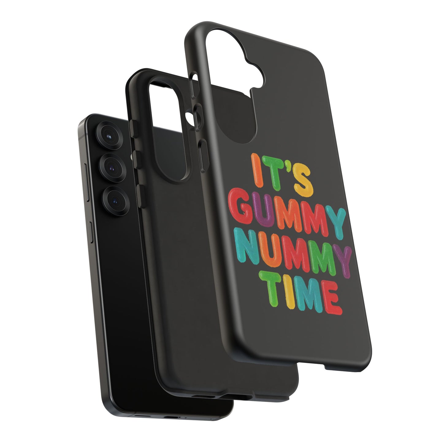 Phone Case — "It's Gummy Nummy Time" Colorful Candy Lettering Protective Case