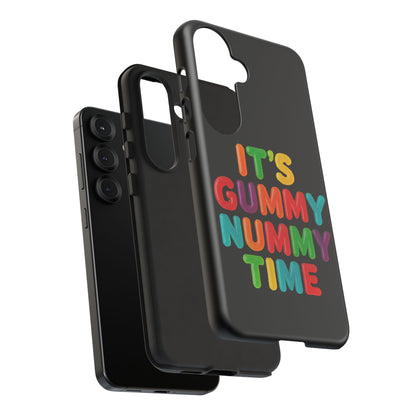 Phone Case — "It's Gummy Nummy Time" Colorful Candy Lettering Protective Case