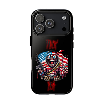 Phone Case — American Flag Skull Soldier Design (Tough Cases)
