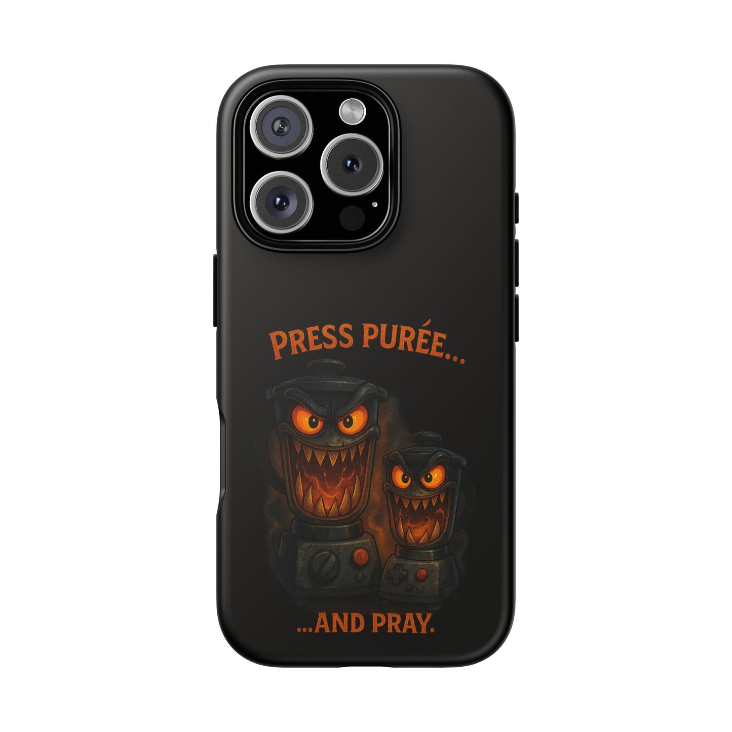 Phone Case - 'Press Purée...and Pray' Halloween Horror Protective Cover