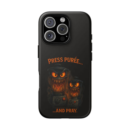 Phone Case - 'Press Purée...and Pray' Halloween Horror Protective Cover