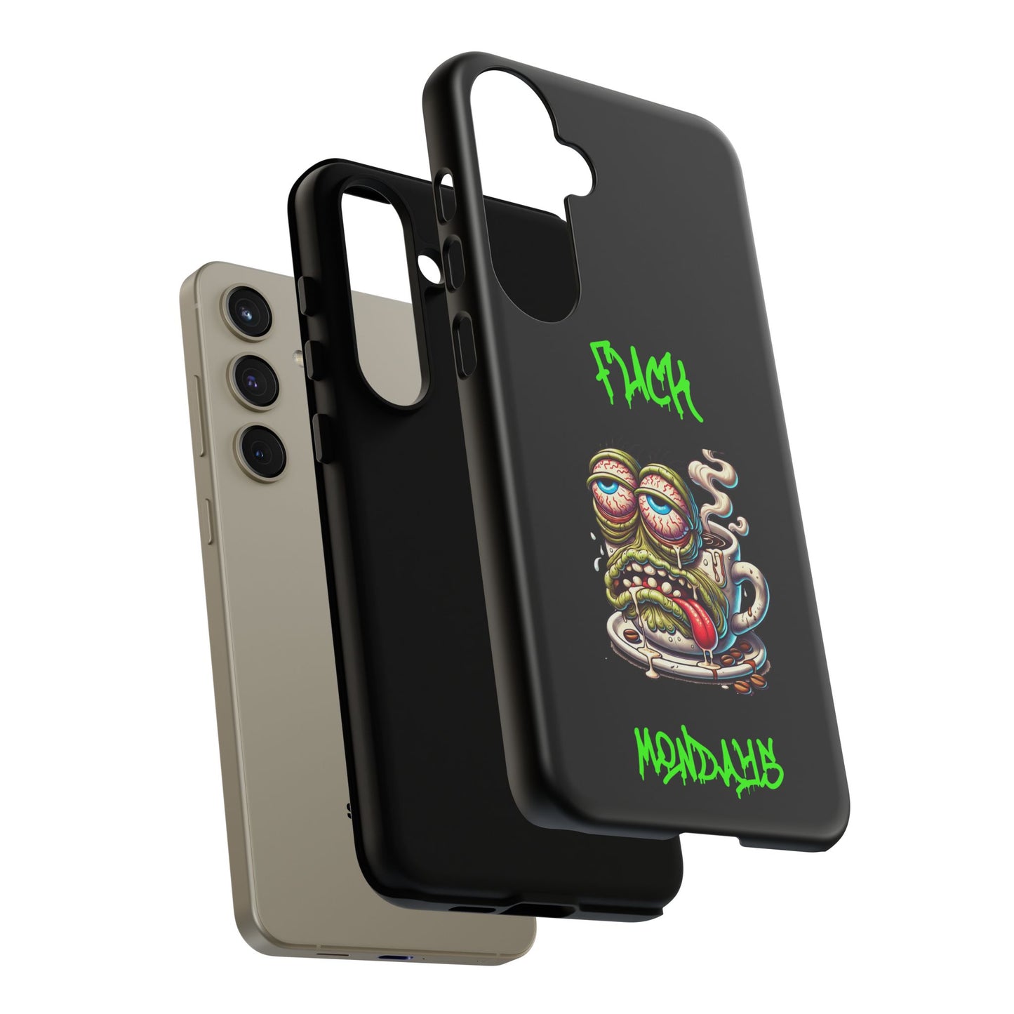 Phone Case — "F*** Monday" Grotesque Coffee Monster Shock Art