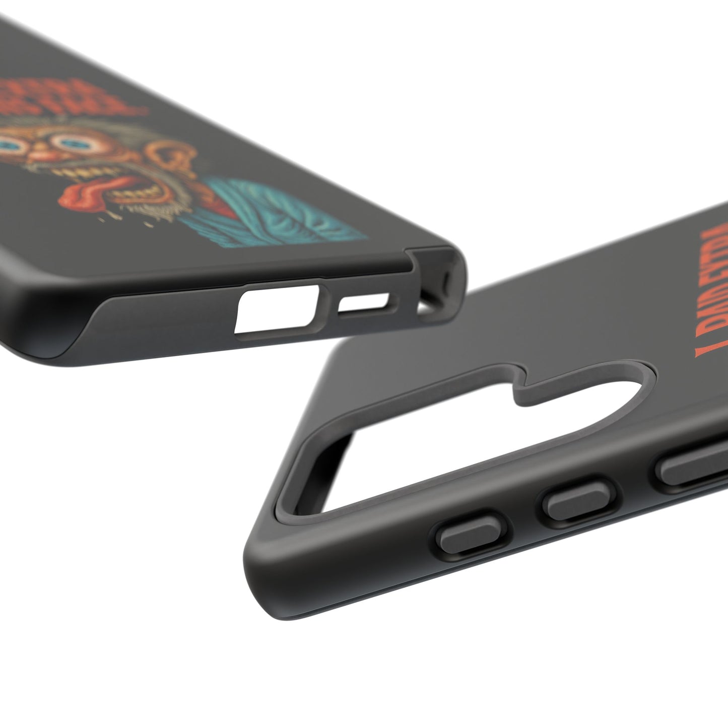 Funny ‘I Paid Extra For This Face’ Phone Case — Retro Horror Cartoon Design