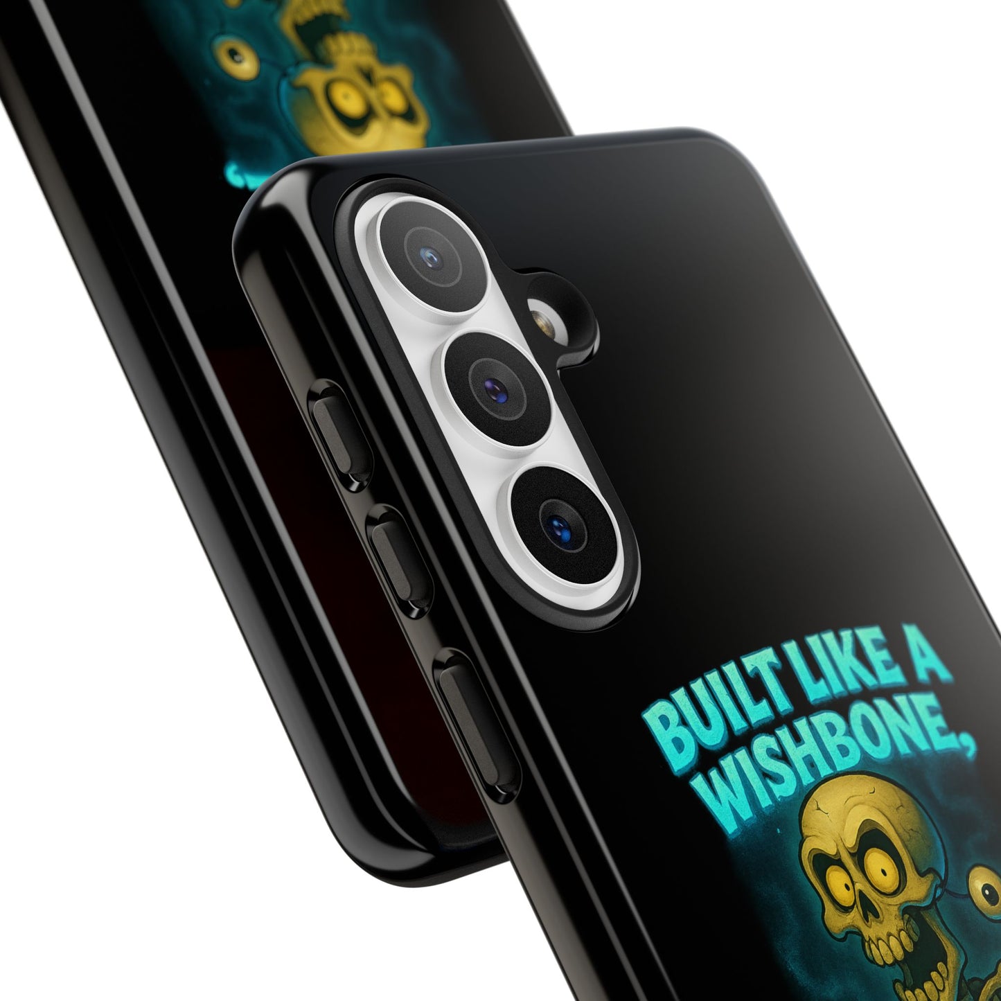 Phone Case — "Built Like a Wishbone, Vibes Like a Crypt Keeper" Skeleton Tough Case