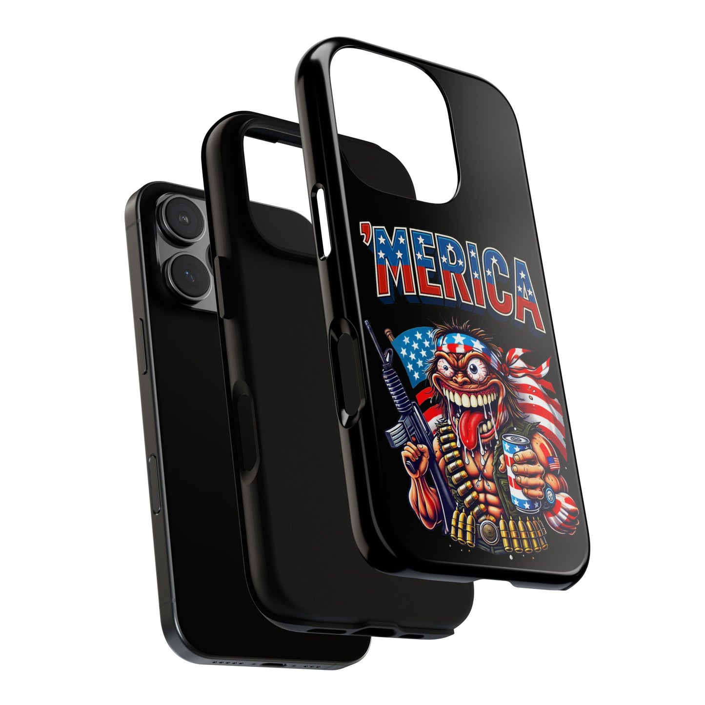 'MERICA Patriotic Phone Case — American Flag Madman Design