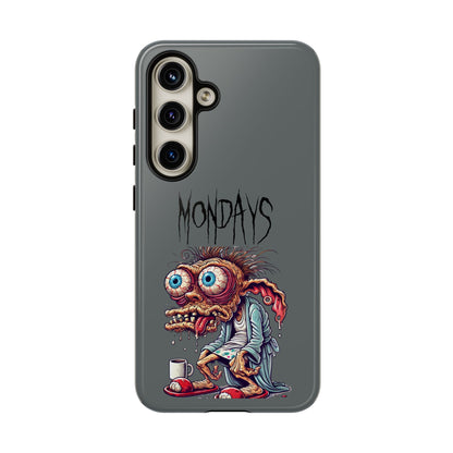 Mondays Zombie Character Phone Case – Funny Groggy Coffee Phone Cover