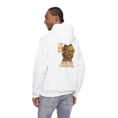 Troll Face Hoodie — "I'm Not Rude, You're Just Exhausting" Graphic Hoodie