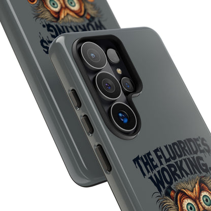 Phone Case — Retro Horror Graphic “The Fluoride’s Working” Shock Art