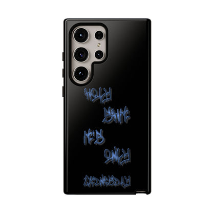 Phone Case — Blue Neon Graffiti "Tough Cases" Protective Cover