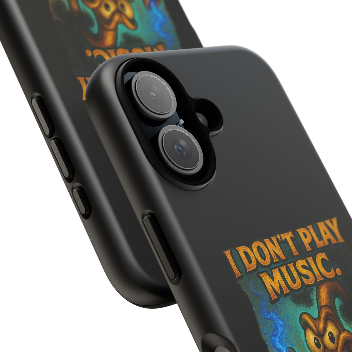 Phone Case — "I Don't Play Music. I Detonate It." Cartoon Bomb Graphic
