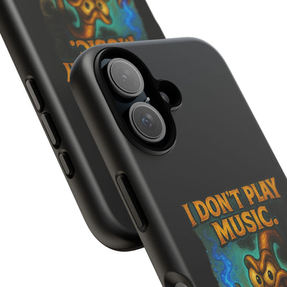 Phone Case — "I Don't Play Music. I Detonate It." Cartoon Bomb Graphic