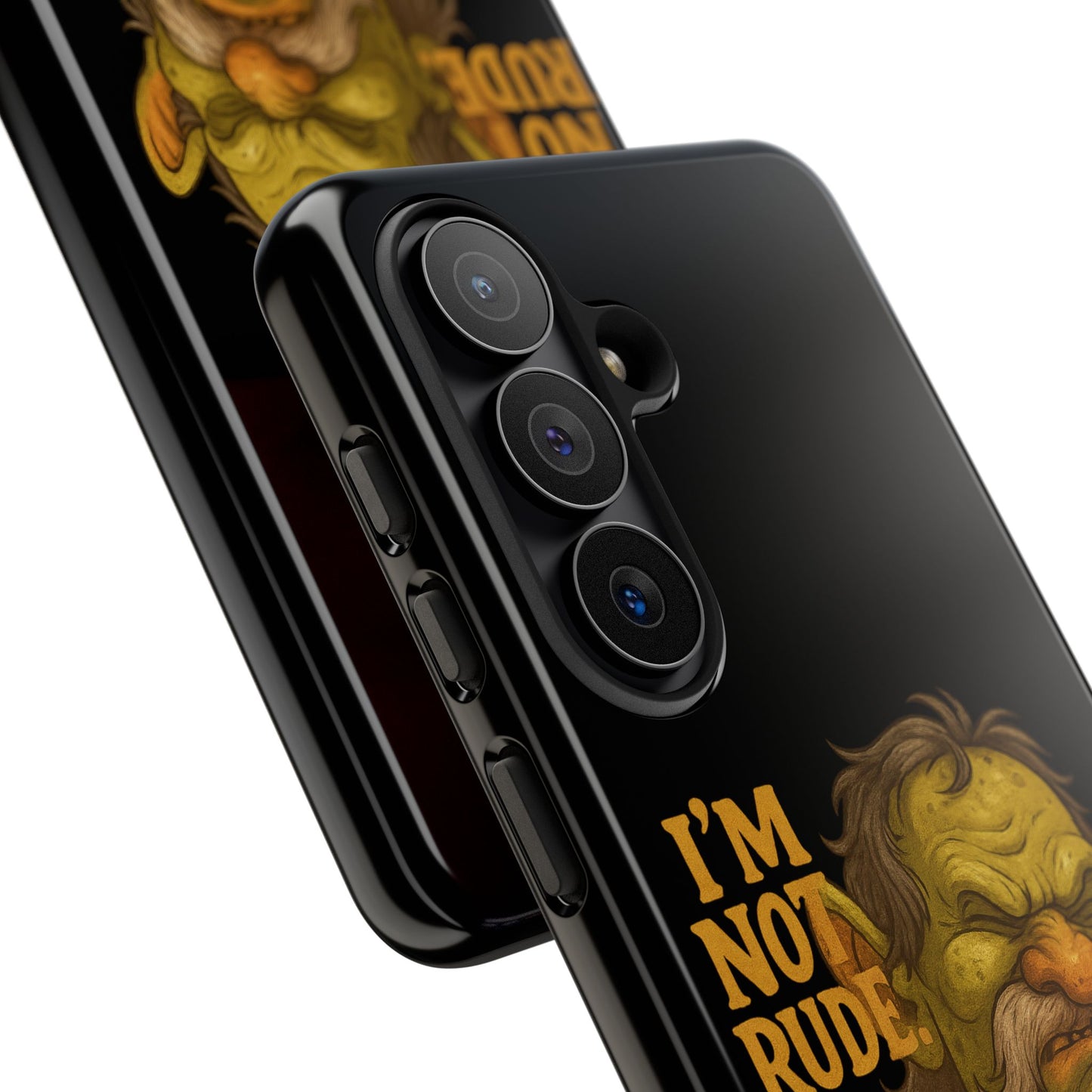 Phone Case — "I'm Not Rude, You're Just Exhausting" Grumpy Goblin Protective Cover