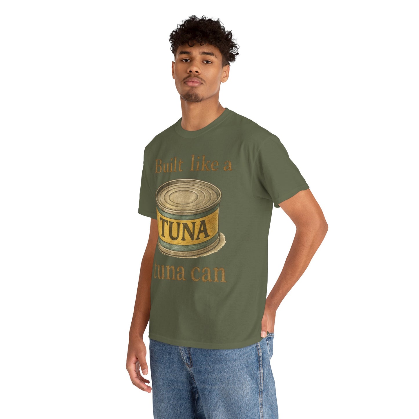 Built Like a Tuna Can T-Shirt | Tuna Can Graphic Tee