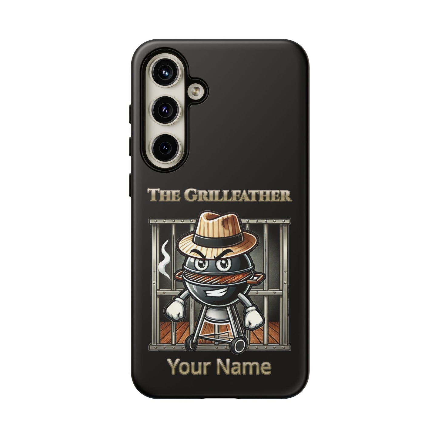 Grillfather Personalized Phone Case — Funny BBQ Smoker Design