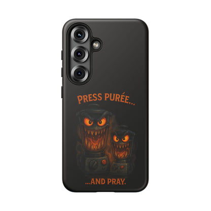 Phone Case - 'Press Purée...and Pray' Halloween Horror Protective Cover