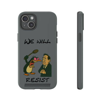 Phone Case - "We Will Resist" Cartoon Protest Design