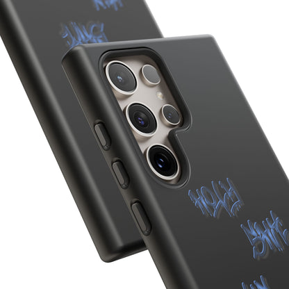 Phone Case — Blue Neon Graffiti "Tough Cases" Protective Cover