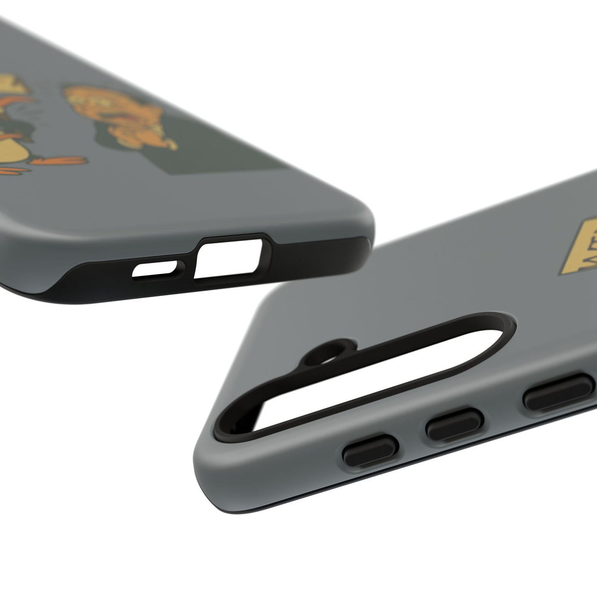 Phone Case - Cartoon Penguin Yelling 'WTF' at Shocked Man, Funny Protective iPhone Cover