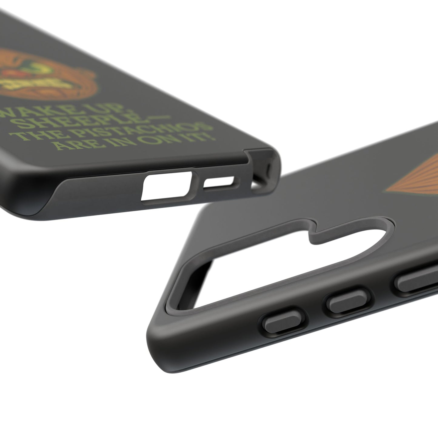 Angry Pistachio Phone Case — "Wake Up, Sheeple — The Pistachios Are In On It!"