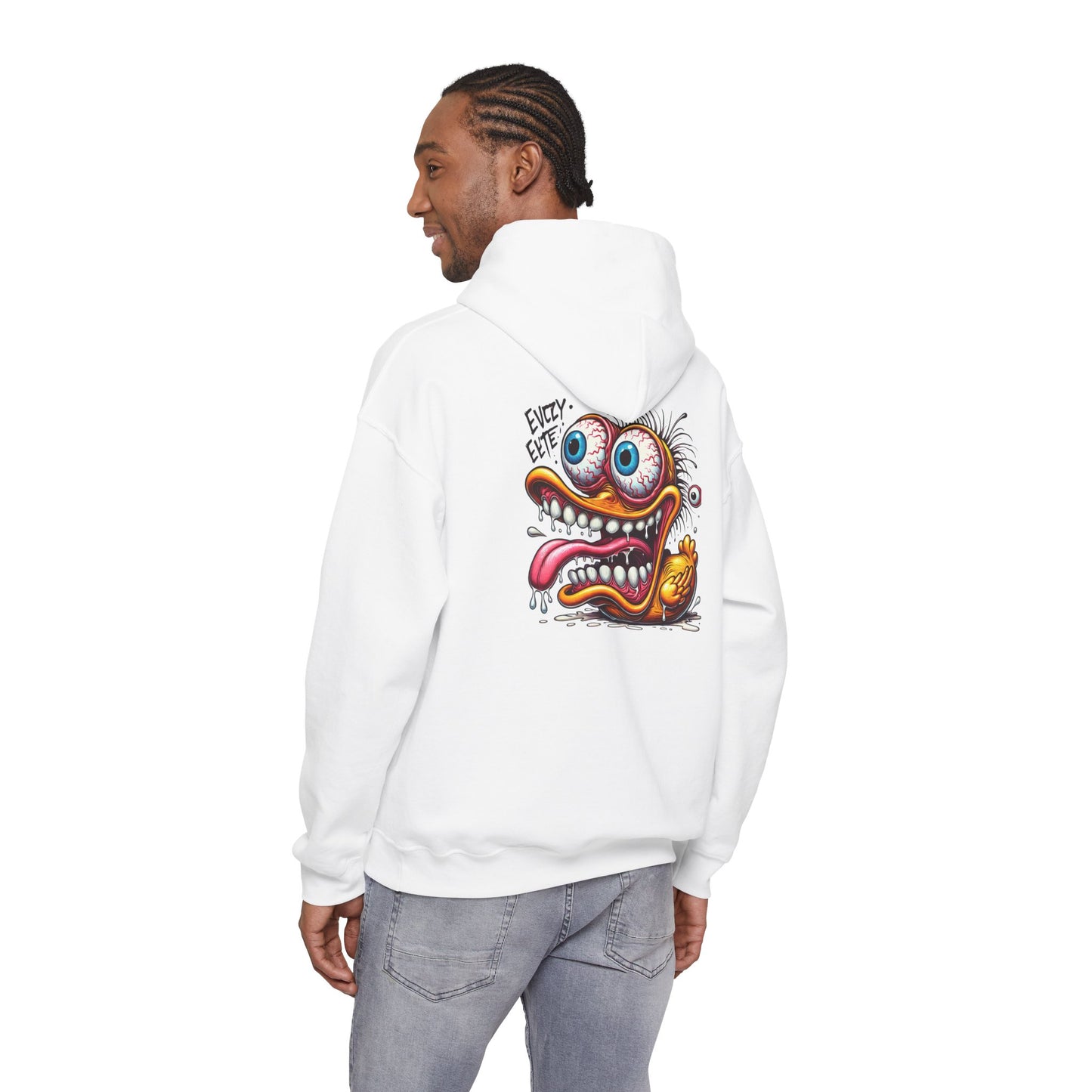 Crazy Cartoon Monster Hoodie - "Every Bite" Retro Hot Rod Art Pullover