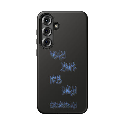 Phone Case — Blue Neon Graffiti "Tough Cases" Protective Cover