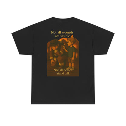 Not All Heroes Stand Tall – Firefighter Tribute Tee