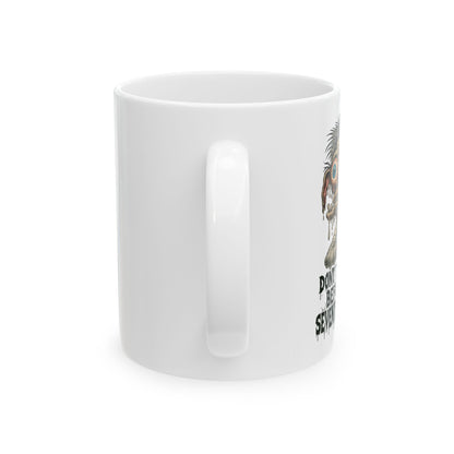 Don’t Talk to Me Before My Seventh Breakdown – Psychotic Coffee Goblin Mug