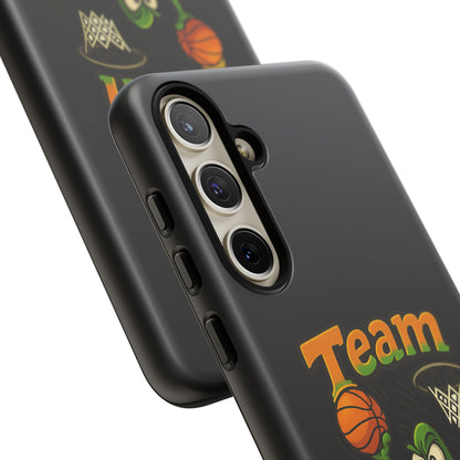Team Player Basketball Phone Case — Cute Cartoon Pickle Dunk Phone Cover