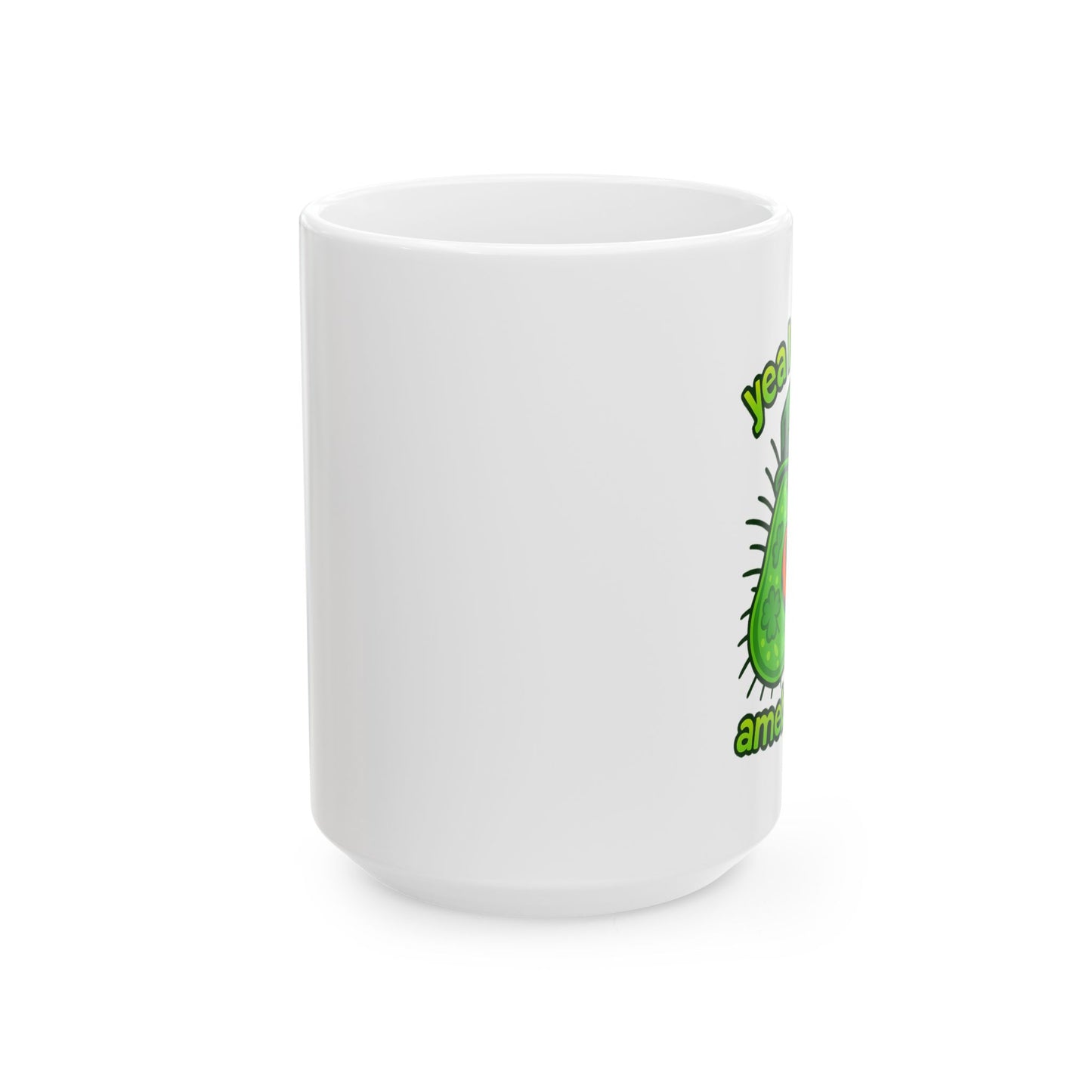 Funny Germ Cartoon Mug – 'Yea I Amoeba' Cute Science Coffee Cup (11oz & 15oz)