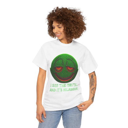 I See the Truth... and It’s Hilarious – Trippy Neon Smiley T-Shirt