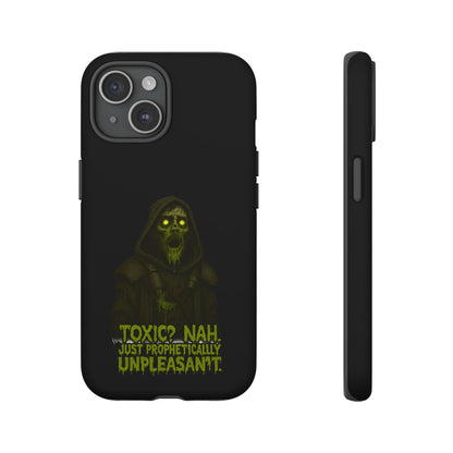 Phone Case — 'Toxic? Nah, Just Prophetically Unpleasant' Neon Grim Reaper Protective Cover