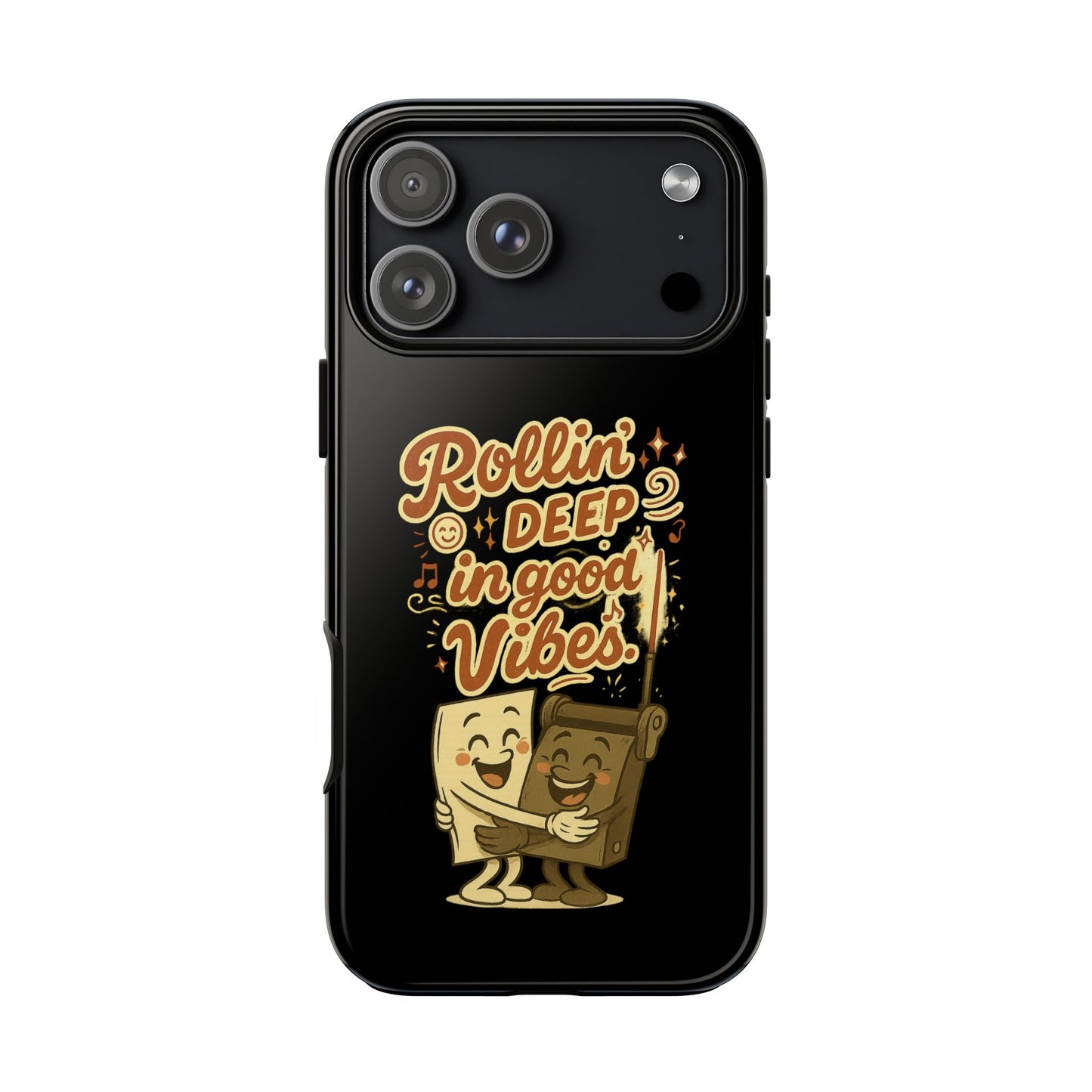 Phone Case — "Rollin' Deep in Good Vibes" Cartoon Retro Design