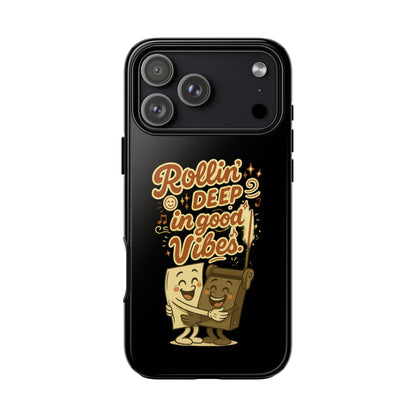 Phone Case — "Rollin' Deep in Good Vibes" Cartoon Retro Design