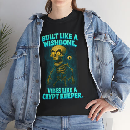 Built Like a Wishbone Skeleton Tee | Creepy Keeper Graphic Shirt