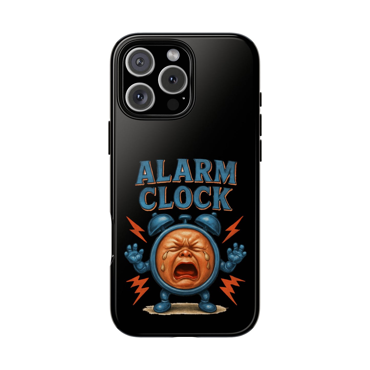 Phone Case — "Alarm Clock" Retro Screaming Clock Protective Cover