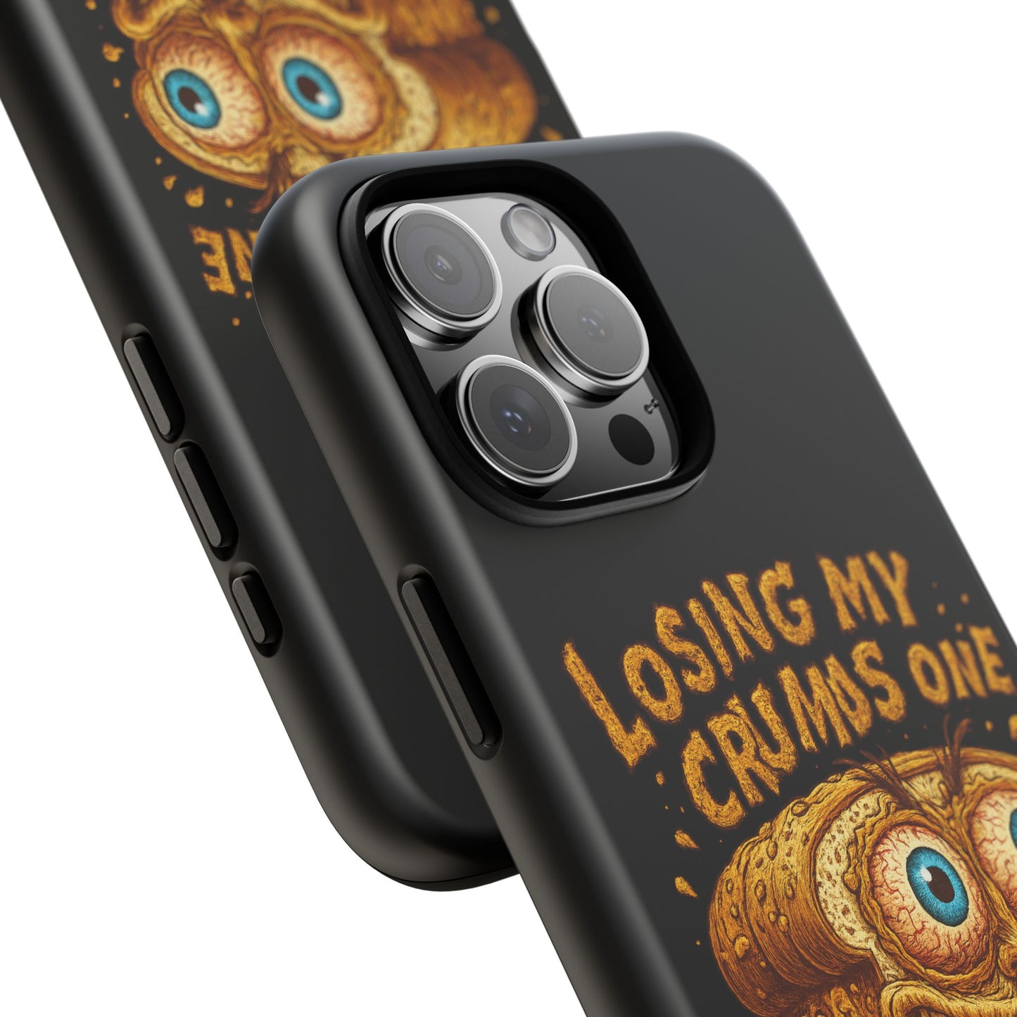 Phone Case — "Losing My Crumbs One Thought at a Time" Funny Retro Bread Illustration