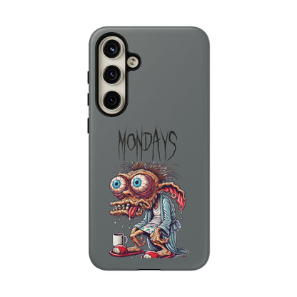 Mondays Zombie Character Phone Case – Funny Groggy Coffee Phone Cover